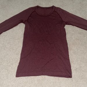 Maroon Lulu Lemon long sleeve top